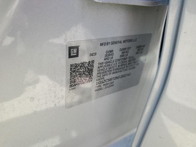 1G1ZC5ST2KF203743 - 2019 CHEVROLET MALIBU LS Silber Foto 12