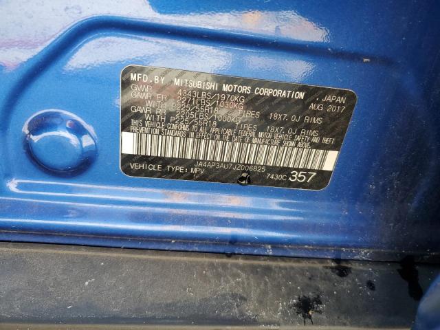 JA4AP3AU7JZ006825 - 2018 MITSUBISHI OUTLANDER ES Көк фото 13