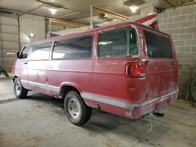 2B5WB35Z5YK107772 - 2000 DODGE RAM WAGON B3500 RED photo 2