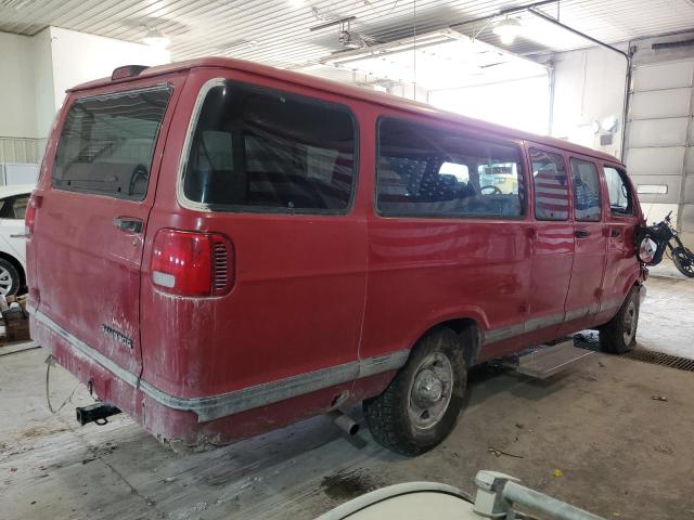 2B5WB35Z5YK107772 - 2000 DODGE RAM WAGON B3500 RED photo 3