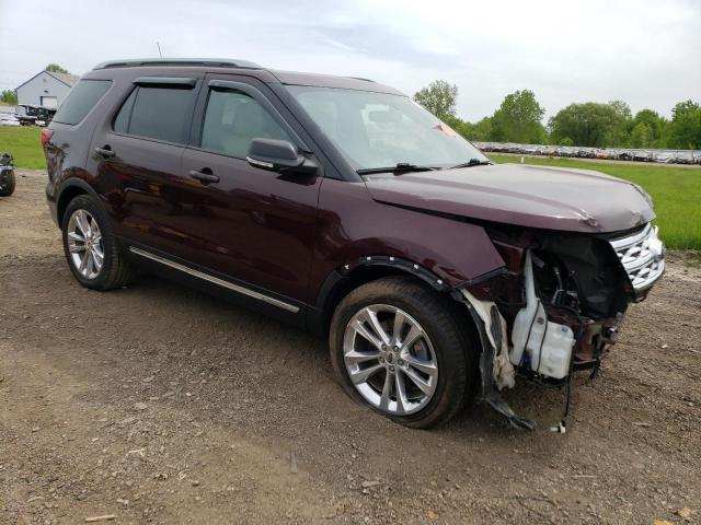 1FM5K8D89KGA38508 - 2019 FORD EXPLORER XLT BURGUNDY photo 4