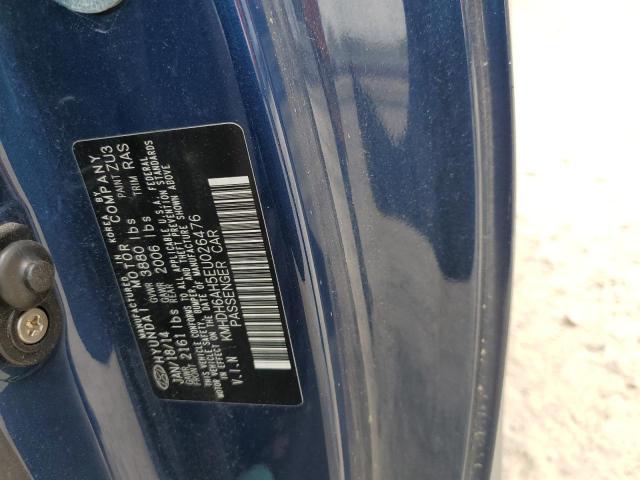 KMHDH6AH5EU026476 - 2014 HYUNDAI ELANTRA CO GS BLUE photo 12