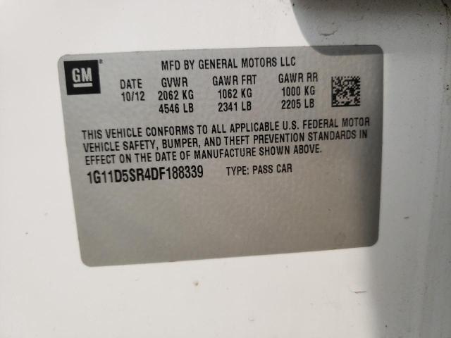 1G11D5SR4DF188339 - 2013 CHEVROLET MALIBU 1LT WHITE photo 12