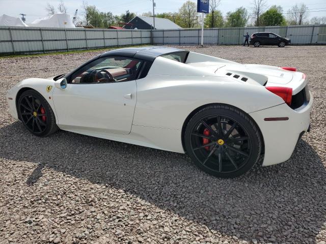 ZFF68NHA2D0190484 - 2013 FERRARI 458 SPIDER WHITE photo 2