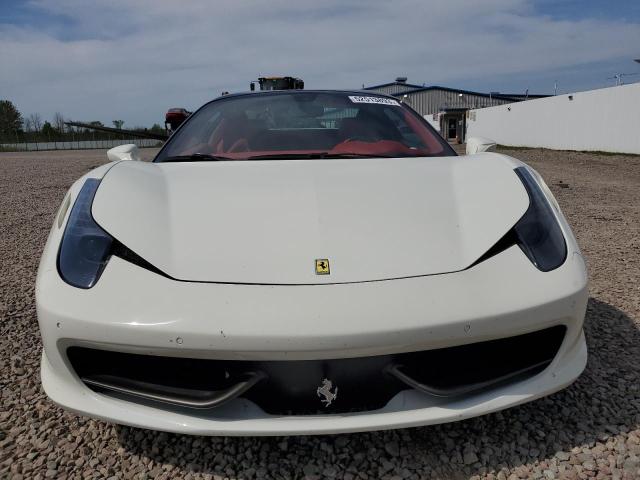 ZFF68NHA2D0190484 - 2013 FERRARI 458 SPIDER WHITE photo 5