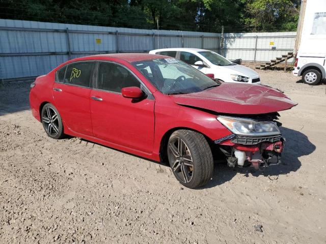 1HGCR2F57HA227355 - 2017 HONDA ACCORD SPORT RED photo 4