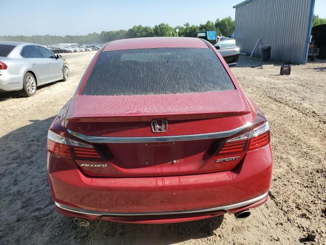 1HGCR2F57HA227355 - 2017 HONDA ACCORD SPORT RED photo 6