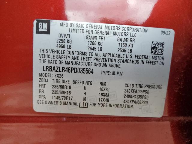 LRBAZLR46PD035564 - 2023 BUICK ENVISION PREFERRED 红色 照片 13