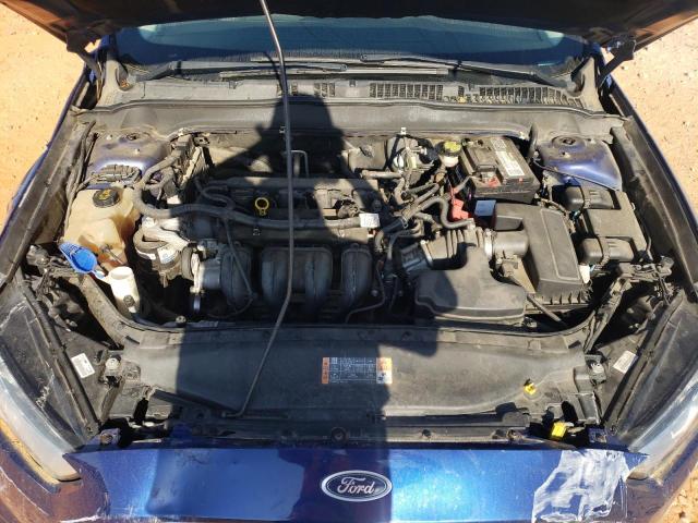 3FA6P0H75FR258522 - 2015 FORD FUSION SE BLUE photo 11