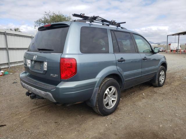 5FNYF18505B049473 - 2005 HONDA PILOT EXL BLUE photo 3