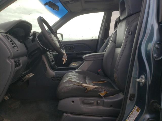 5FNYF18505B049473 - 2005 HONDA PILOT EXL BLUE photo 7