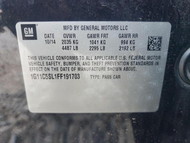 1G11C5SL1FF191703 - 2015 CHEVROLET MALIBU 1LT CHARCOAL photo 13