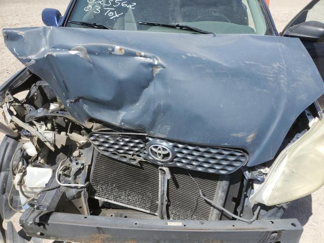 2T1KR32E83C023562 - 2003 TOYOTA COROLLA MA XR BLUE photo 11