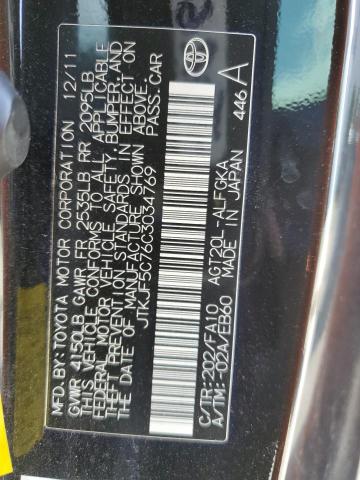 JTKJF5C76C3034769 - 2012 TOYOTA SCION TC 黑色 照片 12