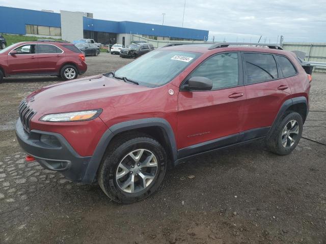 1C4PJMBS4EW189824 - 2014 JEEP CHEROKEE TRAILHAWK BURGUNDY photo 1