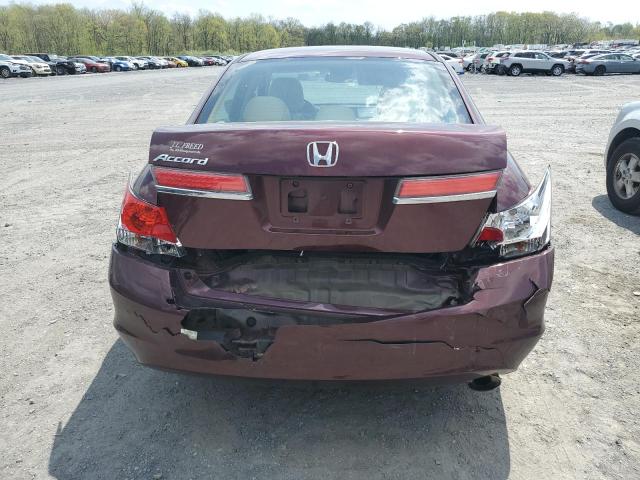 1HGCP2F39BA103244 - 2011 HONDA ACCORD LX BURGUNDY photo 6