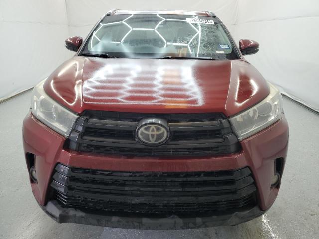 5TDKZRFH1HS509569 - 2017 TOYOTA HIGHLANDER SE RED photo 5