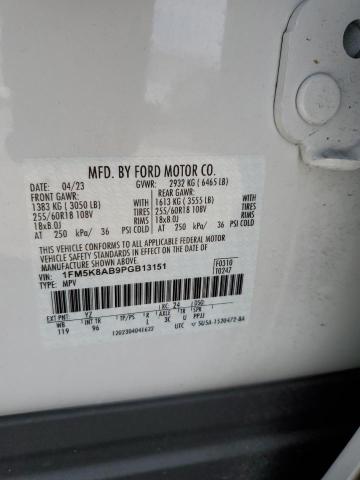 1FM5K8AB9PGB13151 - 2023 FORD EXPLORER POLICE INTERCEPTOR 白色 照片 14