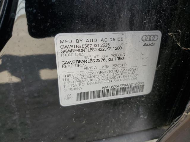 WA1WKAFP9AA038069 - 2010 AUDI Q5 PRESTIGE 黑色 照片 12