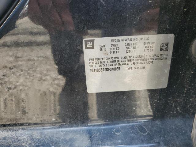 1G11C5SA0DF348035 - 2013 CHEVROLET MALIBU 1LT BLACK photo 12