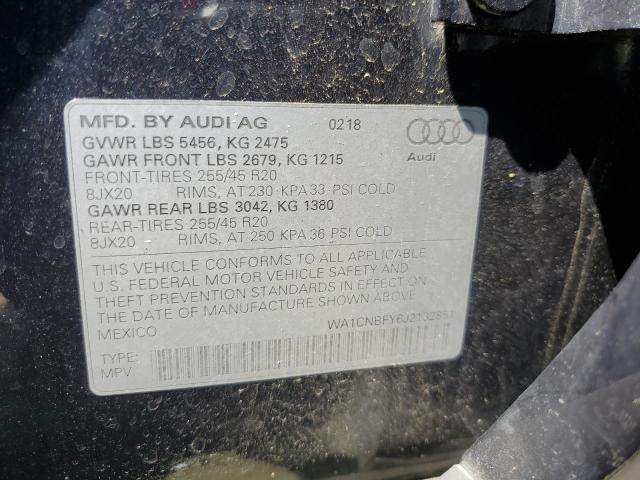 WA1CNBFY6J2132851 - 2018 AUDI Q5 PRESTIGE 蓝色 照片 12