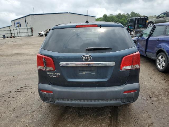 5XYKT3A14BG150960 - 2011 KIA SORENTO BASE BLUE photo 6