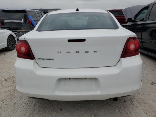 1C3CDZAB9CN323206 - 2012 DODGE AVENGER SE WHITE photo 6