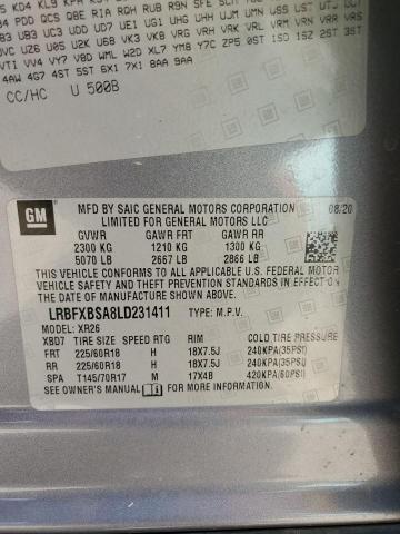 LRBFXBSA8LD231411 - 2020 BUICK ENVISION PREFERRED GRAY photo 14