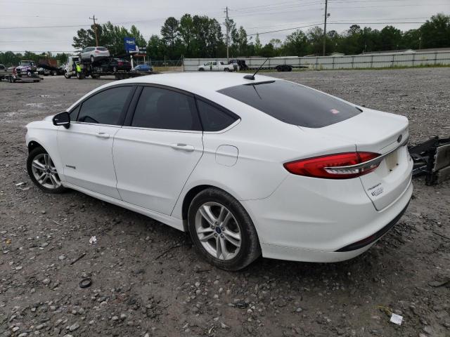 3FA6P0LU7JR188057 - 2018 FORD FUSION SE HYBRID WHITE photo 2