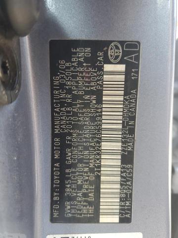 2T1KR32E76C599146 - 2006 TOYOTA COROLLA MA XR BLUE photo 12