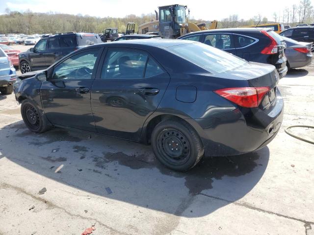 2T1BURHE0KC139412 - 2019 TOYOTA COROLLA L BLACK photo 2