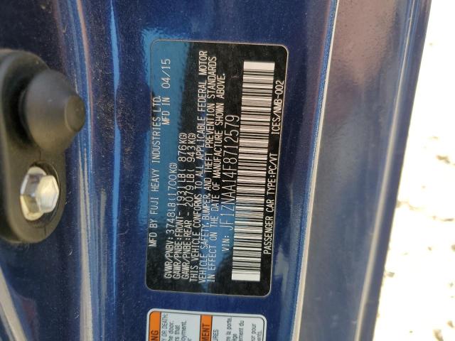 JF1ZNAA14F8712579 - 2015 TOYOTA SCION FR-S BLUE photo 12