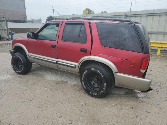 1GNDT13W9Y2148248 - 2000 CHEVROLET BLAZER BURGUNDY photo 2