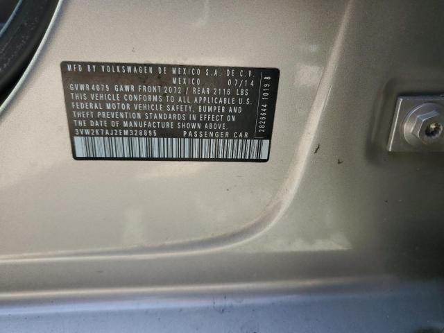 3VW2K7AJ2EM328895 - 2014 VOLKSWAGEN JETTA BASE Gold Foto 12