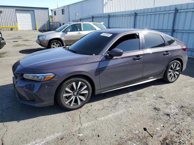 19XFL1H70NE020174 - 2022 HONDA CIVIC EXL PURPLE photo 1