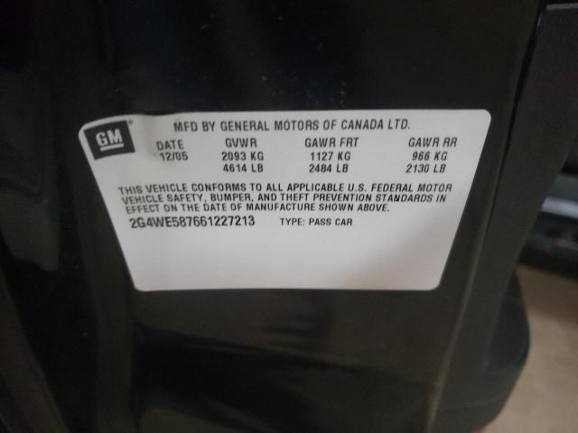 2G4WE587661227213 - 2006 BUICK LACROSSE CXS 黑色 照片 12