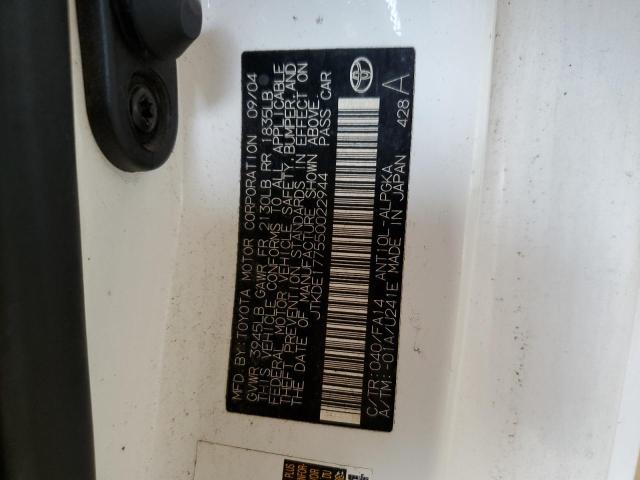 JTKDE177550022944 - 2005 TOYOTA SCION TC 银色 照片 12