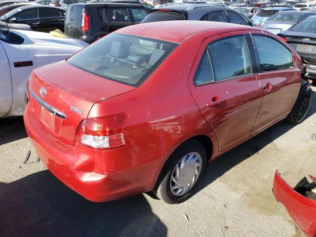 JTDBT4K35B1407291 - 2011 TOYOTA YARIS RED photo 3