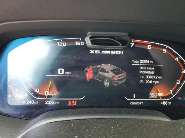 5UXCY8C02P9P48141 - 2023 BMW X6 M50I BLACK photo 9