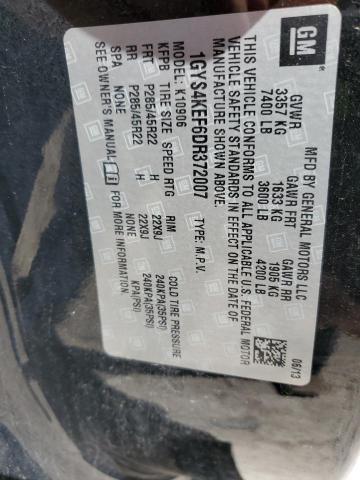 1GYS4KEF6DR372007 - 2013 CADILLAC ESCALADE ESV PLATINUM შავი ფოტო 13