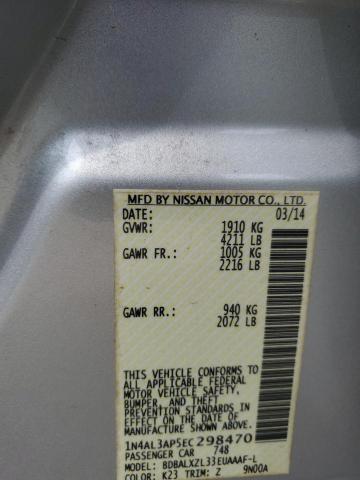 1N4AL3AP5EC298470 - 2014 NISSAN ALTIMA 2.5 GRAY photo 13