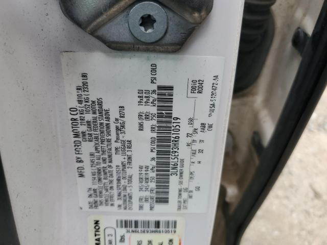 3LN6L5E93HR610519 - 2017 LINCOLN MKZ RESERVE თეთრი ფოტო 12