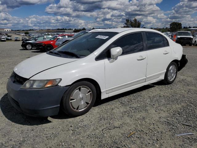 JHMFA36217S028100 - 2007 HONDA CIVIC HYBRID WHITE photo 1