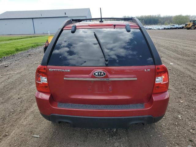 KNDJF724497634959 - 2009 KIA SPORTAGE LX RED photo 6