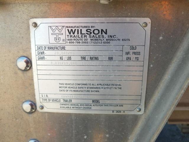 4WWMBFYA5A4615356 - 2010 WILSON GRAIN TRLR WHITE photo 10