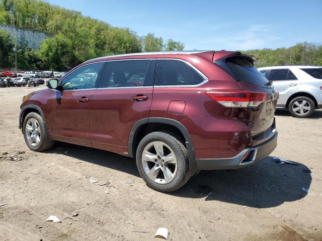 5TDDZRFH5HS365632 - 2017 TOYOTA HIGHLANDER LIMITED BURGUNDY photo 2