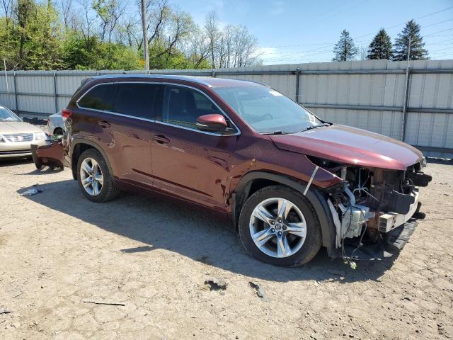 5TDDZRFH5HS365632 - 2017 TOYOTA HIGHLANDER LIMITED BURGUNDY photo 4