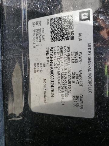 5GAERBKWXJJ242624 - 2018 BUICK ENCLAVE ESSENCE შავი ფოტო 14