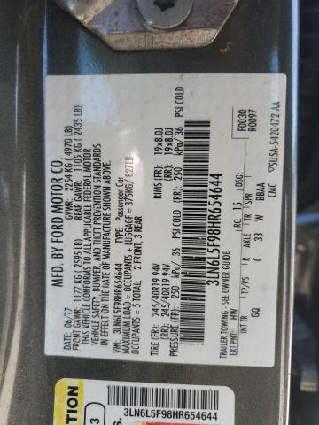 3LN6L5F98HR654644 - 2017 LINCOLN MKZ RESERVE 灰色 照片 12