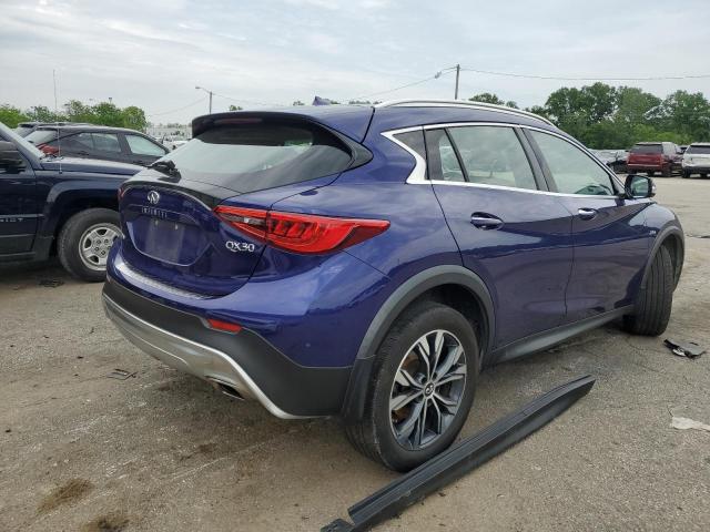 SJKCH5CRXJA005776 - 2018 INFINITI QX30 BASE PURE BLUE photo 3